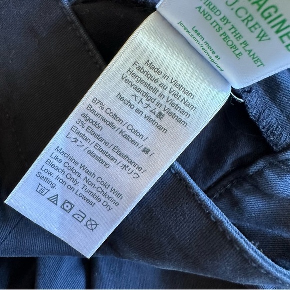 J. Crew | Navy Blue Pleated Cropped Straight Chino Pant  Size 8 - Picture 6 of 8